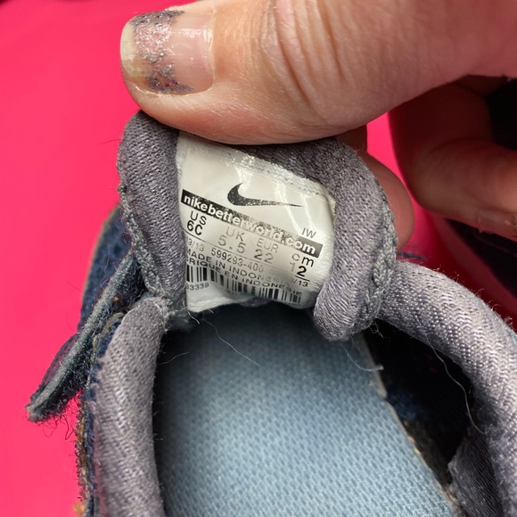 Nike used toddler size 6c blue/orange sneakers - Picture 8 of 12